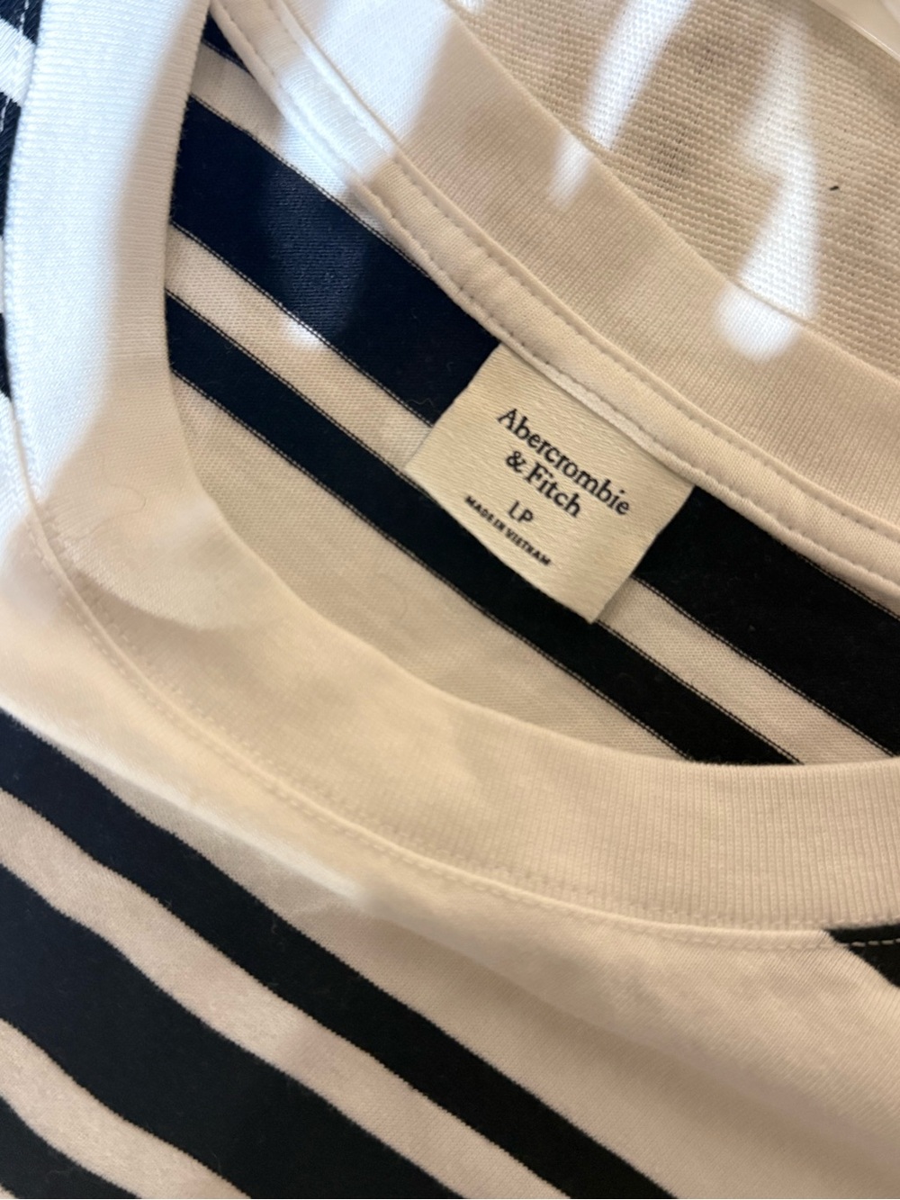 Abercrombie & Fitch women’s white and black striped dress
